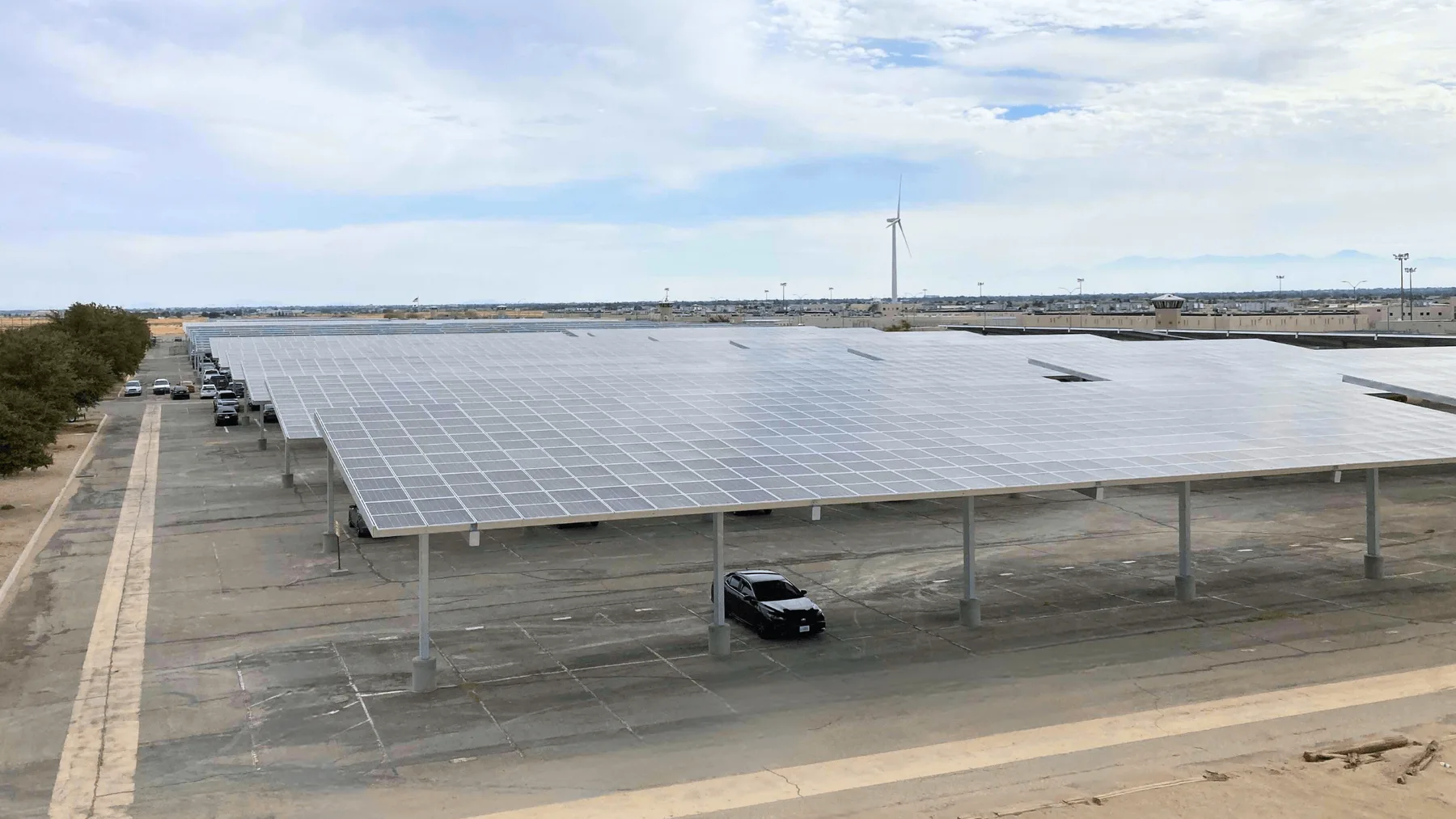 California State Prison: solar carport, view 2