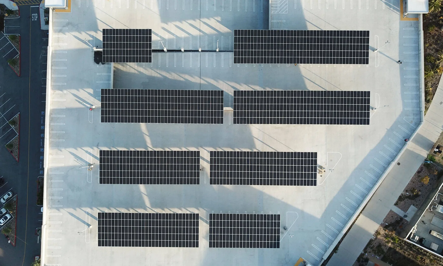 Palomar College: solar pv carports, view 2