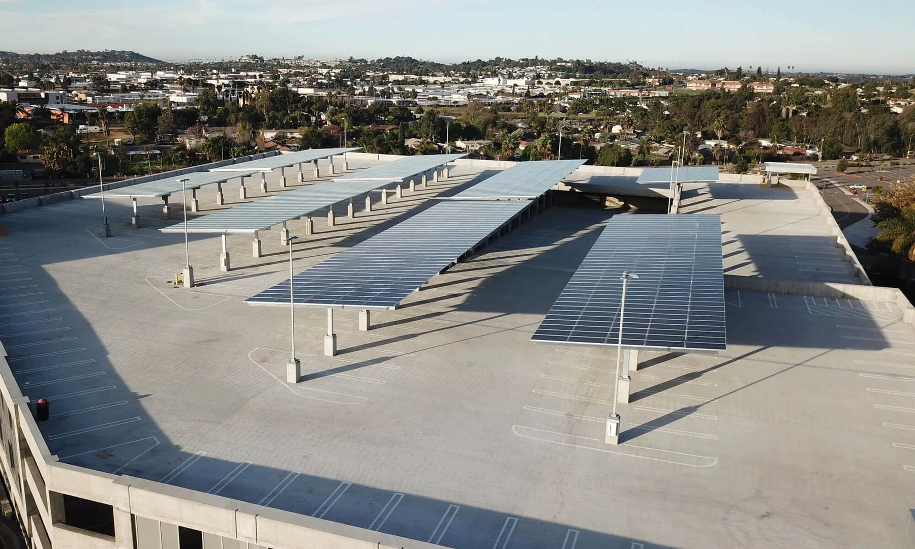 Palomar College: solar pv carports, view 3