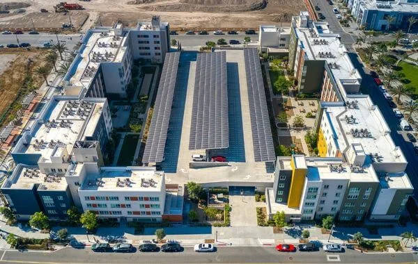 Pulse Millenia Apartments: solar parking garage