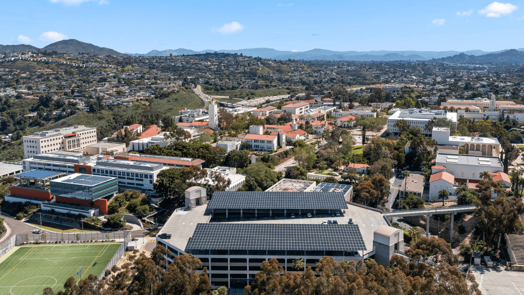San Diego State University: parking garage solar carport