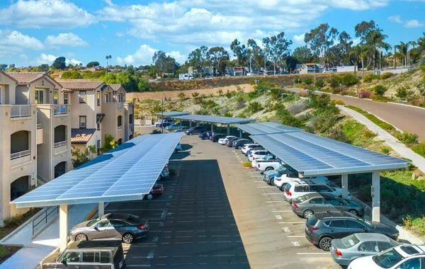 Semi Cantilever Carport project example 1