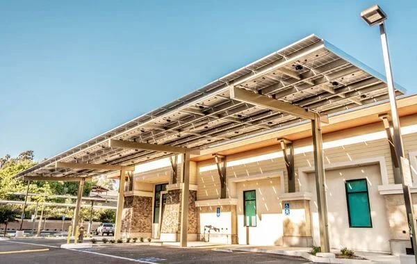 Semi Cantilever Carport project example 2