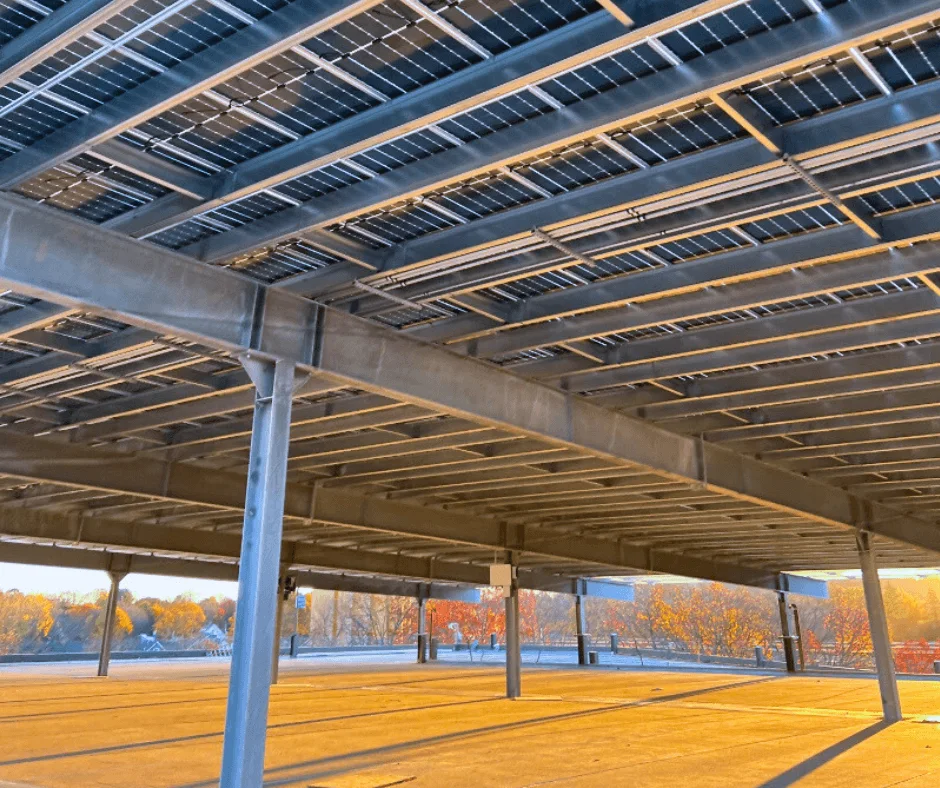 705 Mt. Auburn: solar parking garage canopies