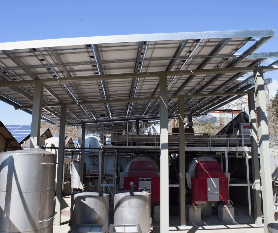 Chateau St. Jean Winery: custom solar structures