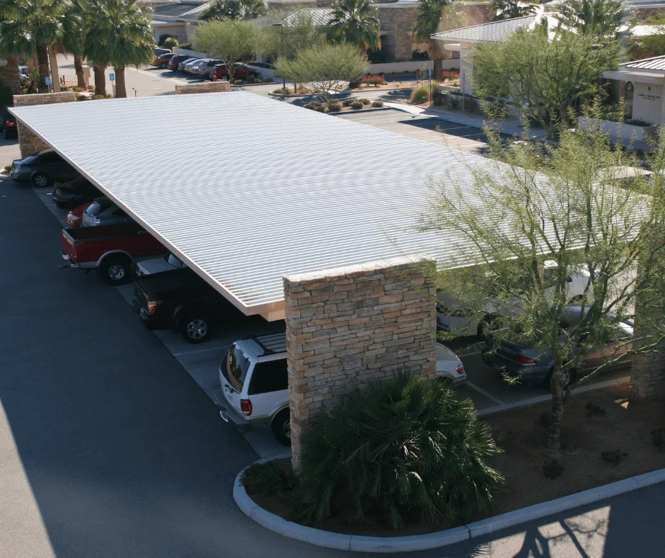 Cornerstone Cafe: non-solar carports