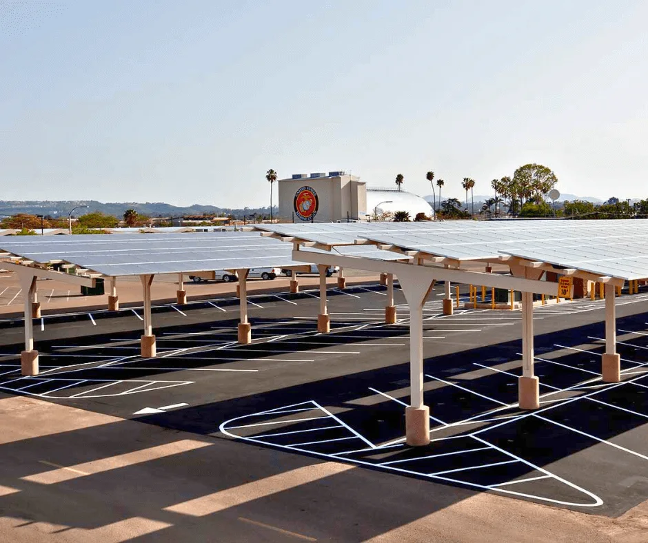 Marine Corps. Air Station: custom solar structures