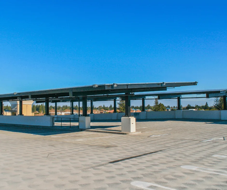 Mountain View Offices: solar parking garage canopies
