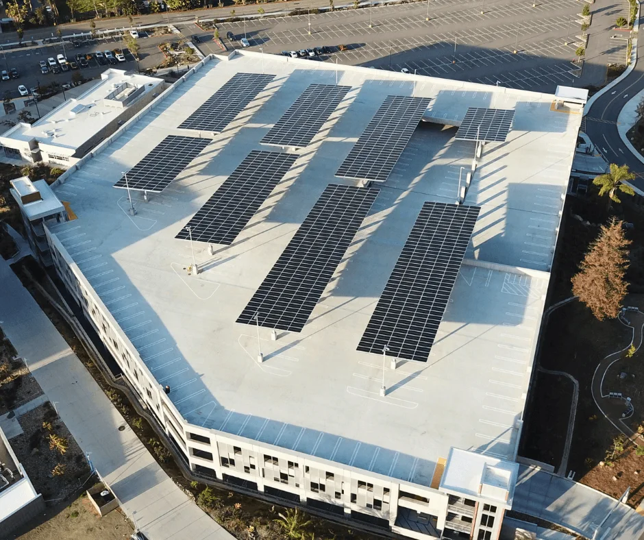 Palomar College: solar parking garage canopies