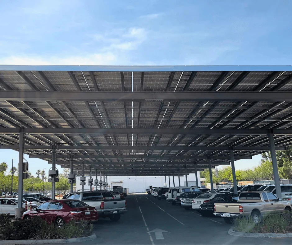 San Diego Metropolitan Operations Complex: two-post solar canopies
