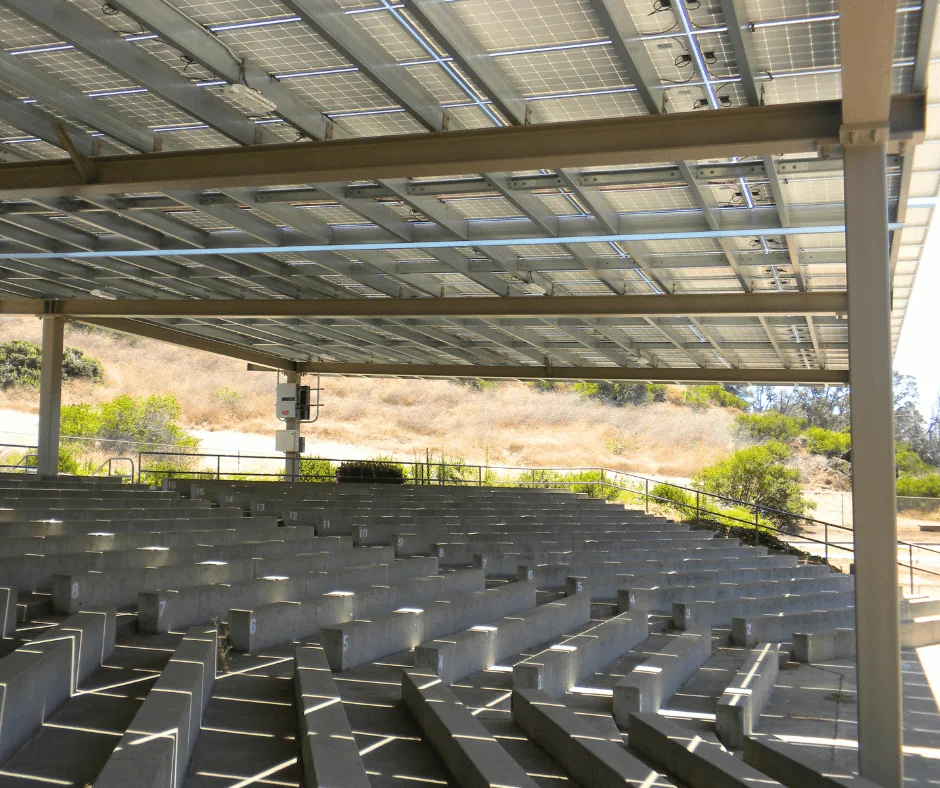 Santiago Middle School: two-post shade canopies