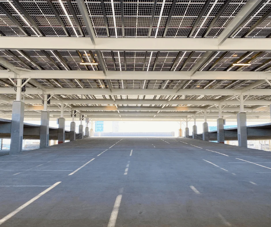 Towne Center: solar parking garage canopies