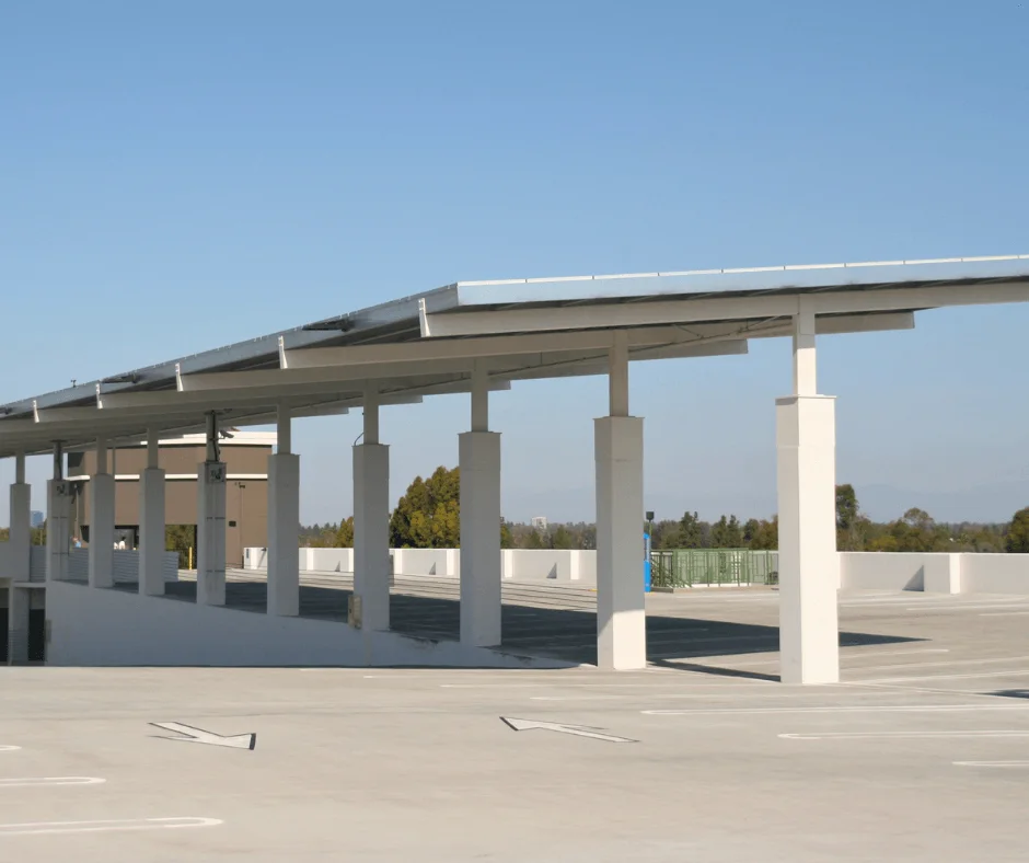 Tustin Metrolink: solar parking garage canopies