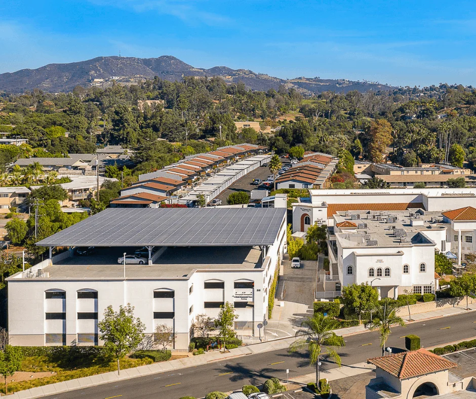 Vista Community Clinic: solar parking garage canopies