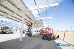 M Bar C Builds Solar Carports for Ford Dealership