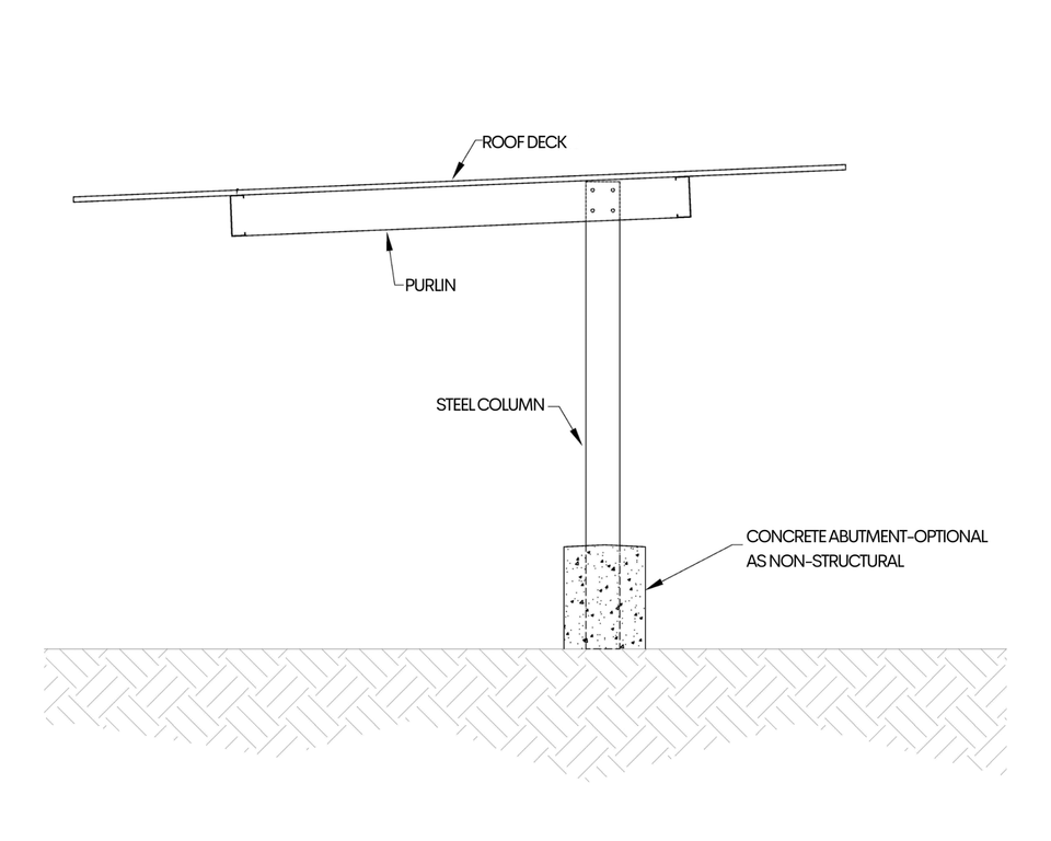 Steadfast Carport cut-view diagram