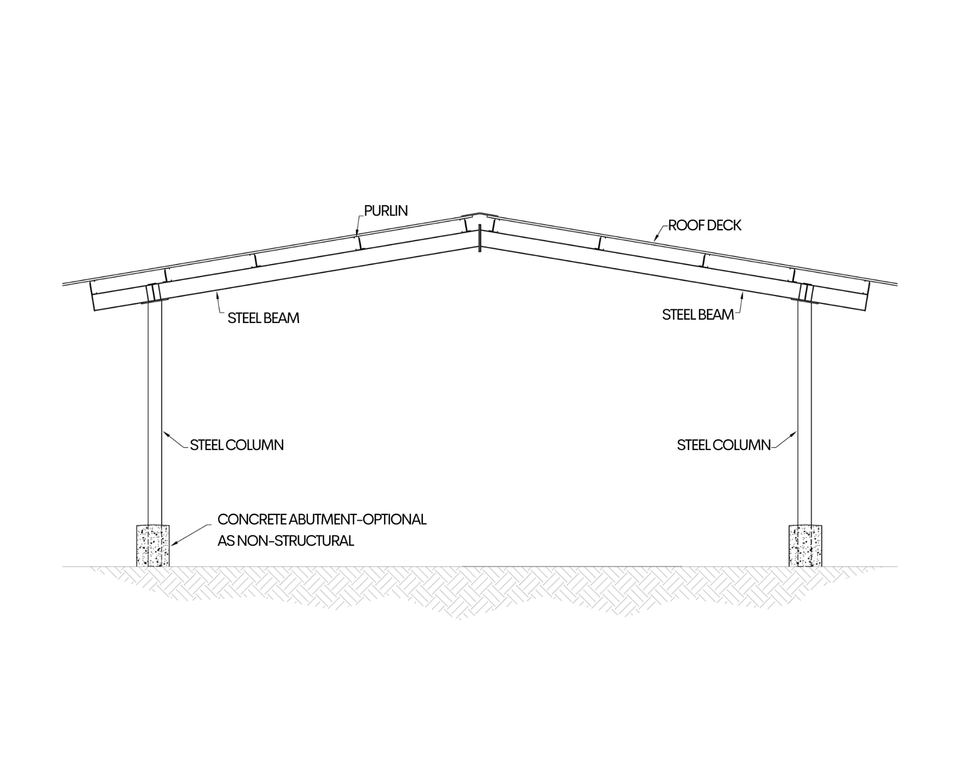 Multipurpose Shade Structure cut-view diagram
