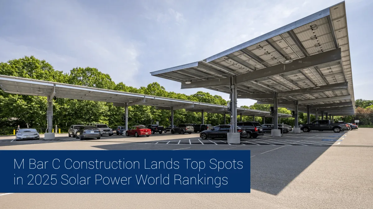 M Bar C Construction Secures Multiple Top Rankings in 2025 Solar Power World Top Solar Contractors List